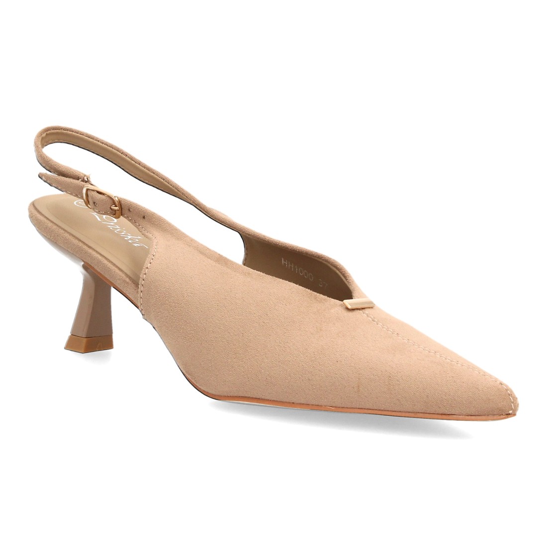 Zapatos Destalonados Beige con Tacón 3 Zapatos Destalonados Beige con Tacón - Imagen 3