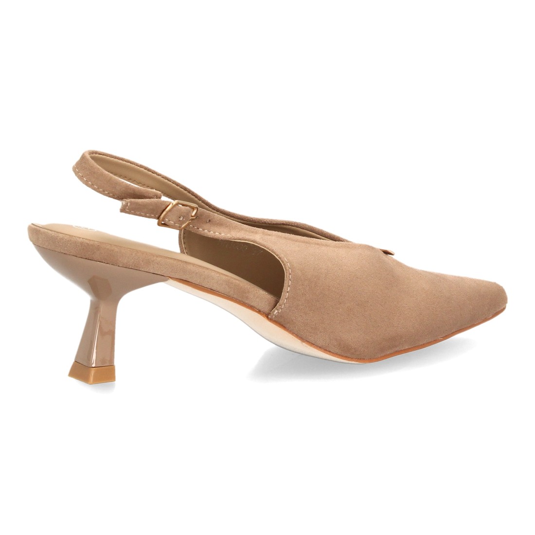 Zapatos Destalonados Beige con Tacón 4 Zapatos Destalonados Beige con Tacón - Imagen 4