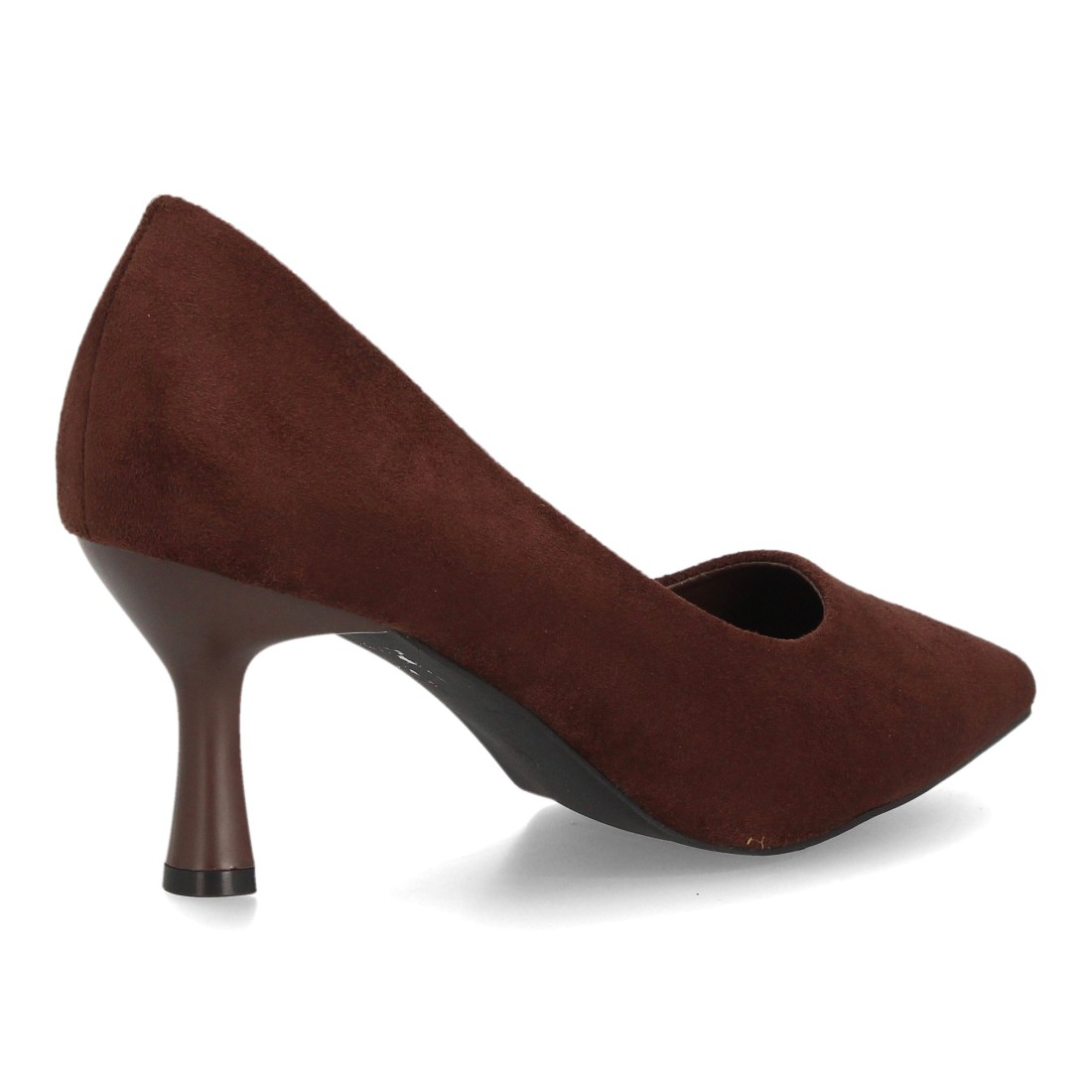 Zapatos de Salón Marrón Chocolate Efecto Ante con Tacón Kitten y Punta Fina 4 Zapatos de Salón Marrón Chocolate Efecto Ante con Tacón Kitten y Punta Fina - Imagen 4