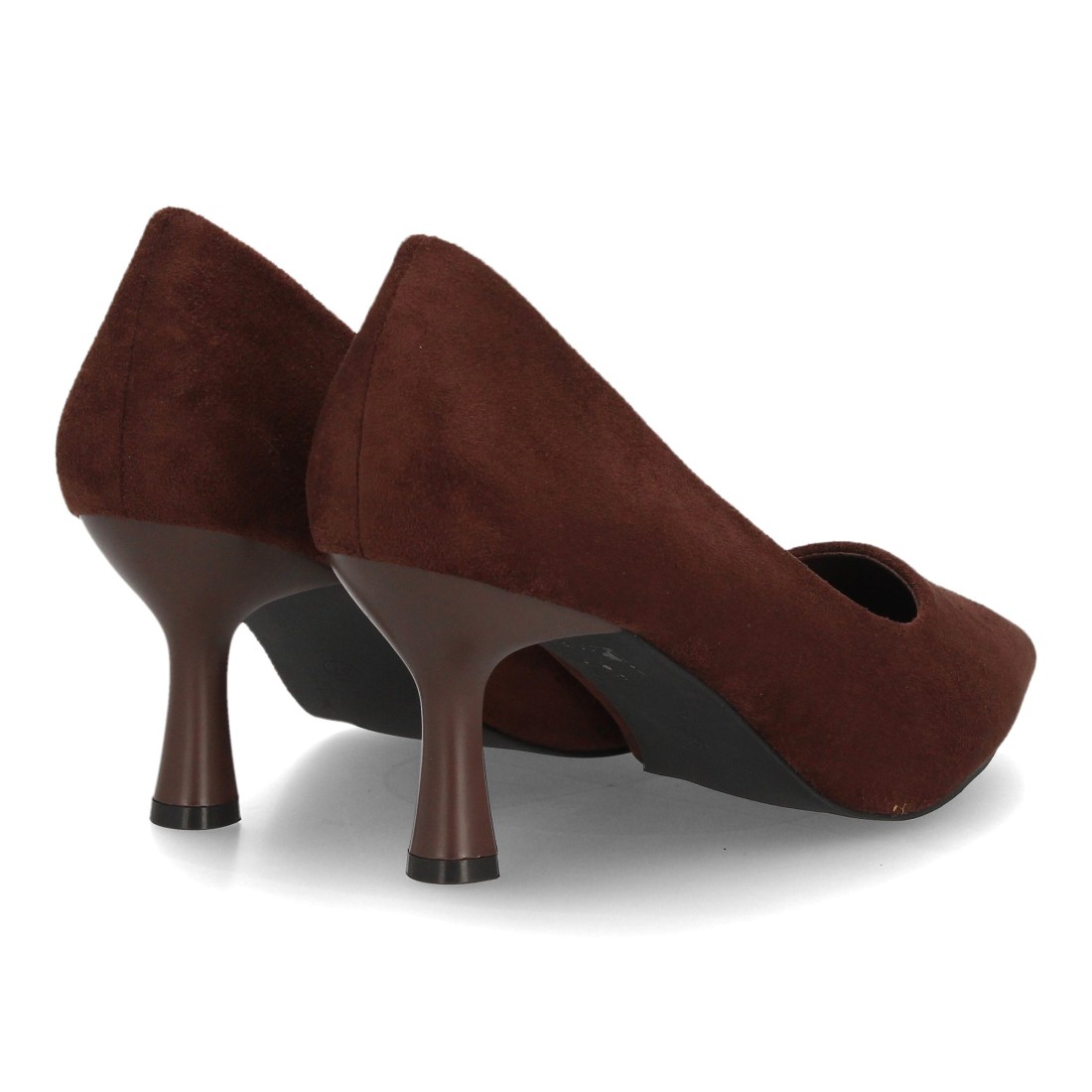 Zapatos de Salón Marrón Chocolate Efecto Ante con Tacón Kitten y Punta Fina 5 Zapatos de Salón Marrón Chocolate Efecto Ante con Tacón Kitten y Punta Fina - Imagen 5