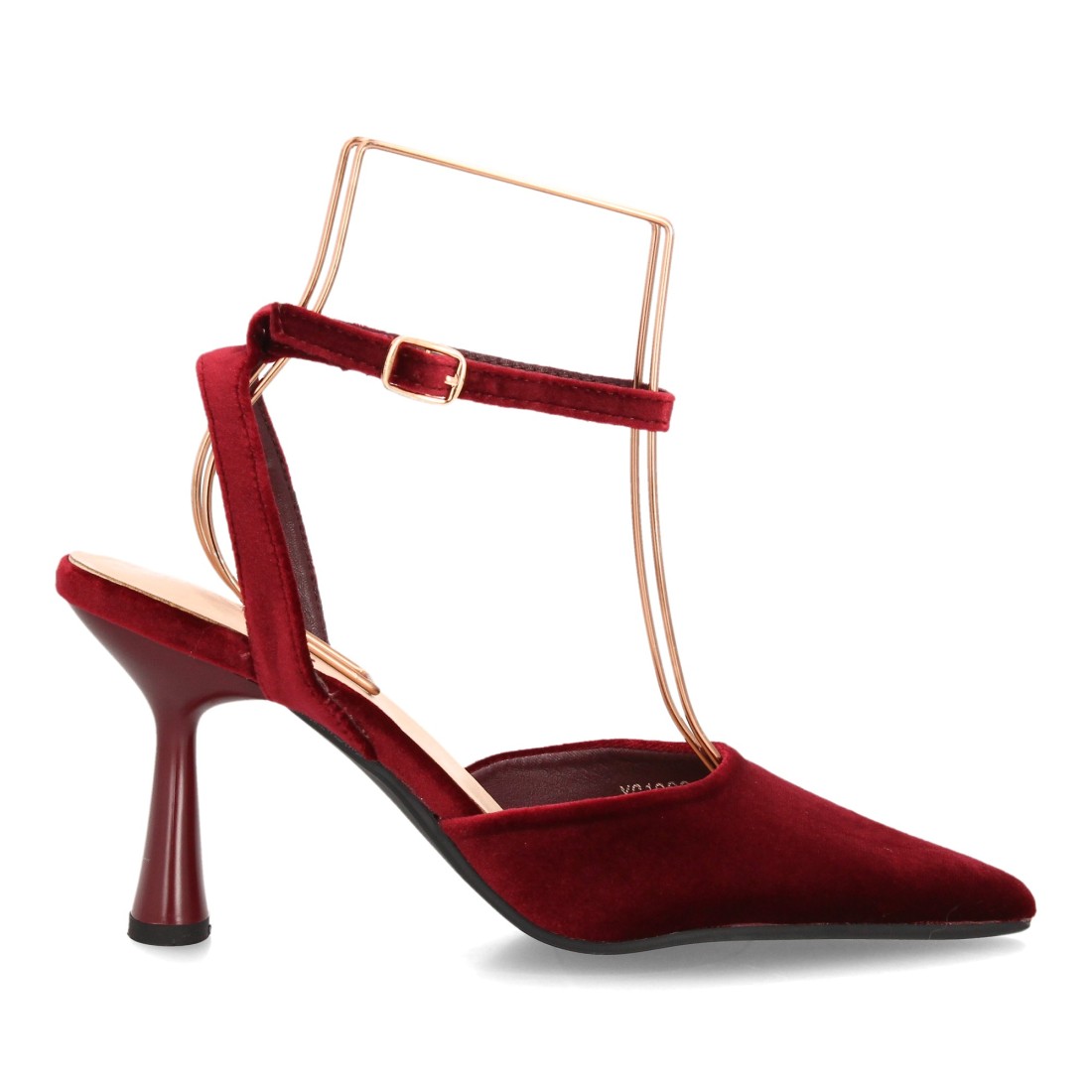 Zapatos de Salón Burdeos Destalonados con Pulsera y Tacón de Copa 2 Zapatos de Salón Burdeos Destalonados con Pulsera y Tacón de Copa - Imagen 2