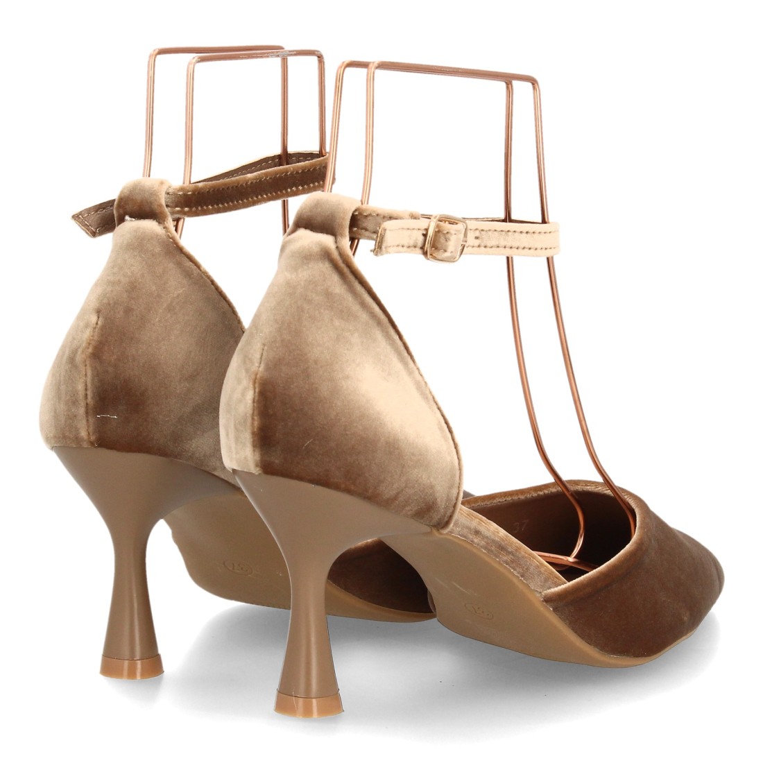 Zapatos de Salón Kaki con Pulsera y Tacón de Copa 5 Zapatos de Salón Kaki con Pulsera y Tacón de Copa - Imagen 5