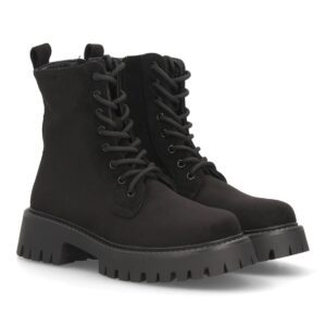 Botas Militares Negras con Plataforma Track