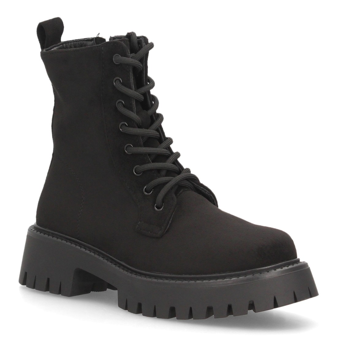 Botas Militares Negras con Plataforma Track 3 Botas Militares Negras con Plataforma Track - Imagen 3