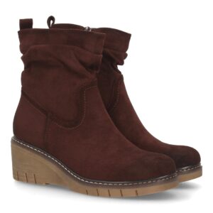 Botines Marrones de Cuña con Plataforma