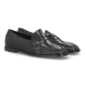 Mocasines Negros Efecto Charol para Mujer