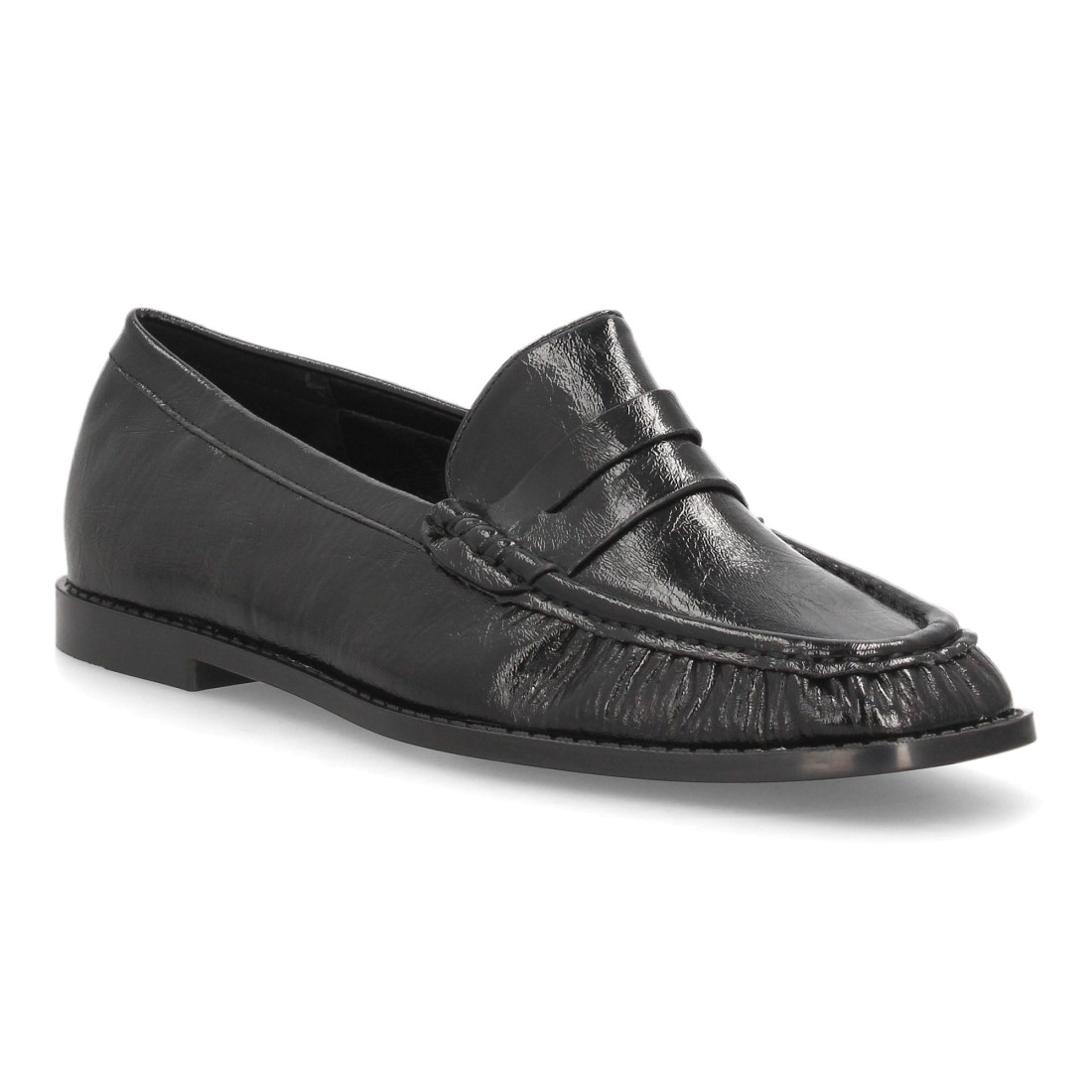 Mocasines Negros Efecto Charol para Mujer 3 Mocasines Negros Efecto Charol para Mujer - Imagen 3